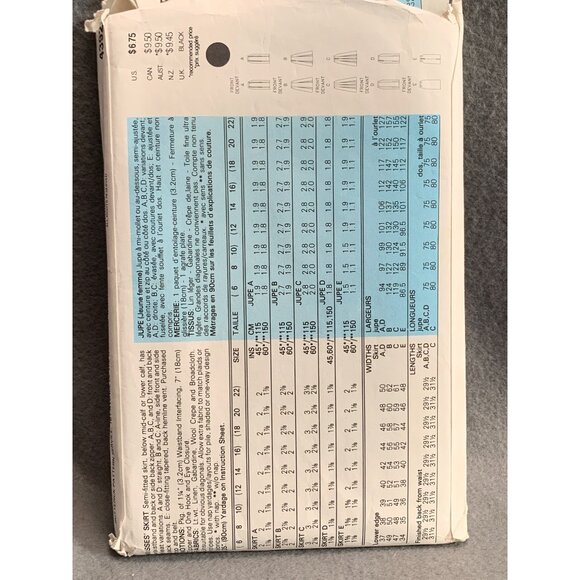 Butterick Classics Misses Sewing Pattern 4392 Skirt Size 12-14-16 - uncut - Picture 2 of 2